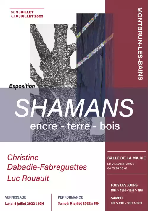 Shamans encre - terre - bois