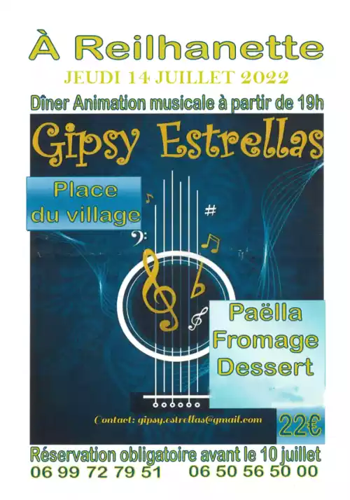 Diner concert avec Gipsy Estrellas