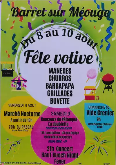 Fête Votive de Barret sur Méouge