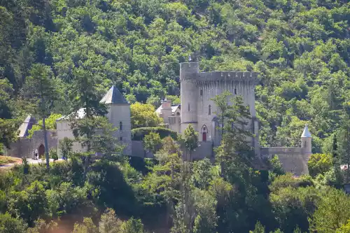 vue d'ensemble du château d'Aulan (Drôme)