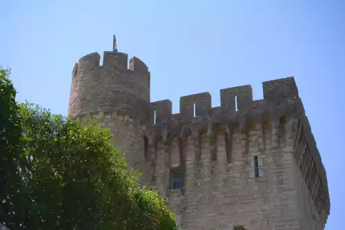 vue de la tour principale du château d'Aulan (Drôme)